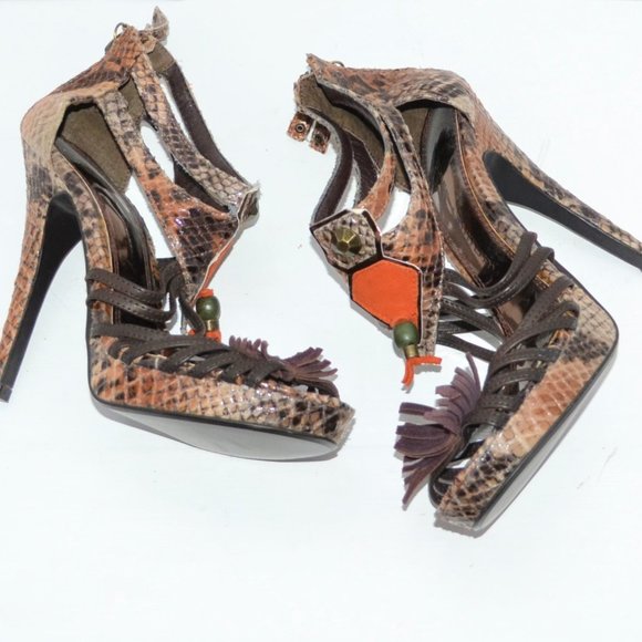 Chinese Laundry Shoes - Chinese Laundry Snakeskin Stiletto Heels 6.5